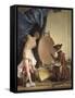 The Monkey Painter-Jean Baptiste Deshays De Colleville-Framed Stretched Canvas