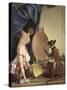 The Monkey Painter-Jean Baptiste Deshays De Colleville-Stretched Canvas