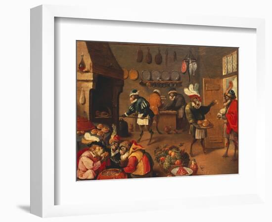 The Monkey's Cooks-David Teniers the Younger-Framed Giclee Print