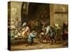 The Monkeys at School, Ca. 1660-David Teniers the Younger-Stretched Canvas