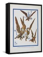 "The Monkeys Caught Dorothy in Theirs Arms and Flew Away With Her"-William Denslow-Framed Stretched Canvas