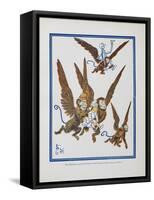 "The Monkeys Caught Dorothy in Theirs Arms and Flew Away With Her"-William Denslow-Framed Stretched Canvas