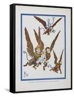 "The Monkeys Caught Dorothy in Theirs Arms and Flew Away With Her"-William Denslow-Framed Stretched Canvas