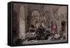 The Monks' Library-George Cattermole-Framed Stretched Canvas