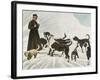 The Monks of Saint Bernard Together with Their Dogs Visit Tibet-null-Framed Photographic Print