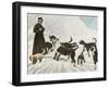 The Monks of Saint Bernard Together with Their Dogs Visit Tibet-null-Framed Photographic Print