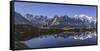 The Mont Blanc Mountain Range Reflected in the Waters of Lac De Chesery at Sunrise-ClickAlps-Framed Stretched Canvas