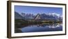 The Mont Blanc Mountain Range Reflected in the Waters of Lac De Chesery at Sunrise-ClickAlps-Framed Photographic Print