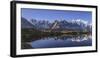 The Mont Blanc Mountain Range Reflected in the Waters of Lac De Chesery at Sunrise-ClickAlps-Framed Photographic Print