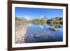 The Mont Blanc Mountain Range Reflected in the Waters of Lac Des Cheserys-Roberto Moiola-Framed Photographic Print