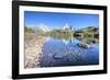 The Mont Blanc Mountain Range Reflected in the Waters of Lac Des Cheserys-Roberto Moiola-Framed Photographic Print