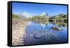 The Mont Blanc Mountain Range Reflected in the Waters of Lac Des Cheserys-Roberto Moiola-Framed Stretched Canvas