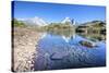 The Mont Blanc Mountain Range Reflected in the Waters of Lac Des Cheserys-Roberto Moiola-Stretched Canvas