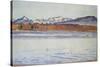 The Mont Blanc Snow-Covered, 1918-Ferdinand Hodler-Stretched Canvas