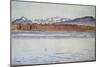 The Mont Blanc Snow-Covered, 1918-Ferdinand Hodler-Mounted Giclee Print