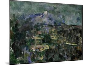 The Mont Sainte-Victoire, 1905-Paul Cézanne-Mounted Giclee Print