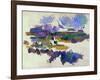 The Mont Sainte-Victoire, Seen from Lauves, 1905-Paul Cézanne-Framed Giclee Print