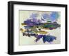 The Mont Sainte-Victoire, Seen from Lauves, 1905-Paul Cézanne-Framed Giclee Print