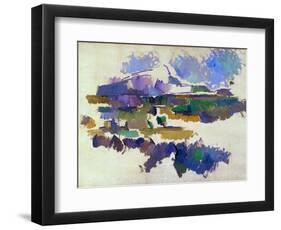 The Mont Sainte-Victoire, Seen from Lauves, 1905-Paul Cézanne-Framed Giclee Print