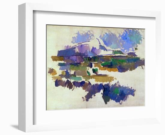 The Mont Sainte-Victoire, Seen from Lauves, 1905-Paul Cézanne-Framed Giclee Print