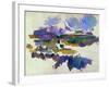 The Mont Sainte-Victoire, Seen from Lauves, 1905-Paul Cézanne-Framed Giclee Print