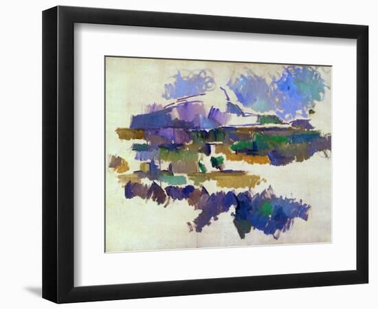 The Mont Sainte-Victoire, Seen from Lauves, 1905-Paul Cézanne-Framed Premium Giclee Print