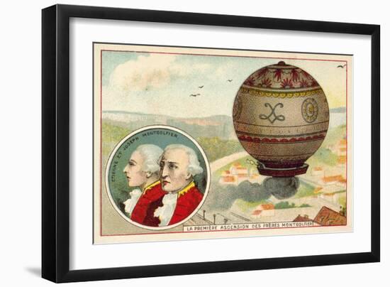 The Montgolfier Brothers First Balloon Ascent, 1783-null-Framed Giclee Print