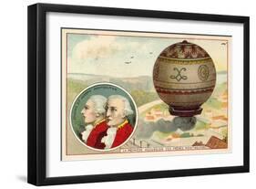 The Montgolfier Brothers First Balloon Ascent, 1783-null-Framed Giclee Print