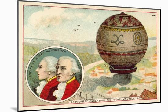 The Montgolfier Brothers First Balloon Ascent, 1783-null-Mounted Giclee Print