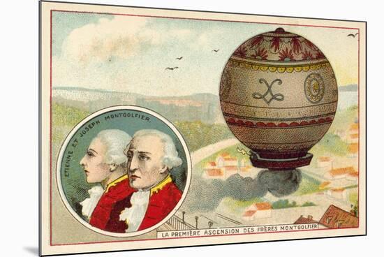 The Montgolfier Brothers First Balloon Ascent, 1783-null-Mounted Premium Giclee Print