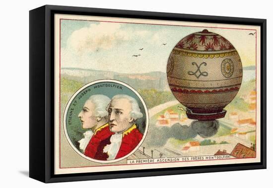 The Montgolfier Brothers First Balloon Ascent, 1783-null-Framed Stretched Canvas