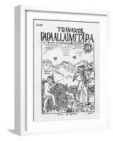 The Month of June, Harvesting the Potatoes (Woodcut)-Felipe Huaman Poma De Ayala-Framed Giclee Print