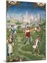 The Month of June, Haymaking, Miniature from the Grimani Breviary, Folio 6, Verso, Flanders-null-Mounted Giclee Print