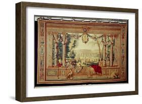 The Month of May/ Chateau of Saint-Germain-En-Laye-Charles Le Brun-Framed Giclee Print