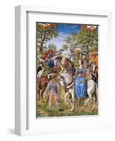 The Month of May, Tree Festival, Miniature from the Grimani Breviary, Folio 5, Verso, Flanders-null-Framed Giclee Print