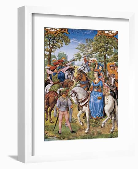 The Month of May, Tree Festival, Miniature from the Grimani Breviary, Folio 5, Verso, Flanders-null-Framed Giclee Print