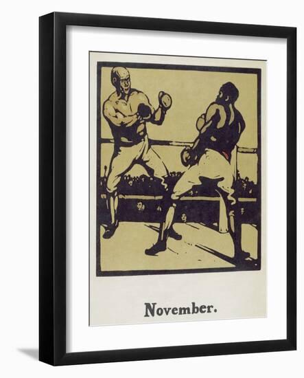 The Month of November, from 'An Almanac of Twelve Sports', with Words by Rudyard Kipling, First Pub-William Nicholson-Framed Giclee Print