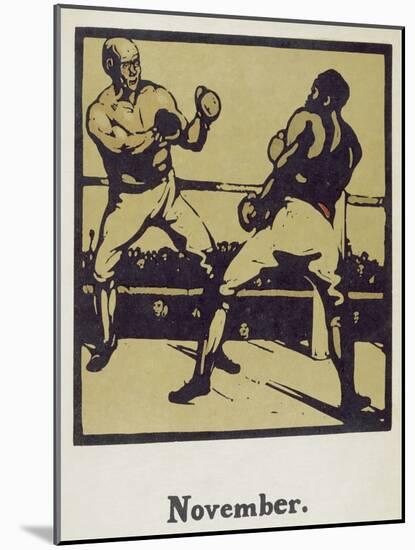 The Month of November, from 'An Almanac of Twelve Sports', with Words by Rudyard Kipling, First Pub-William Nicholson-Mounted Giclee Print