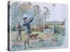 The Month of October: Pheasant Shooting-George Derville Rowlandson-Stretched Canvas