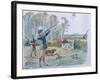 The Month of October: Pheasant Shooting-George Derville Rowlandson-Framed Giclee Print