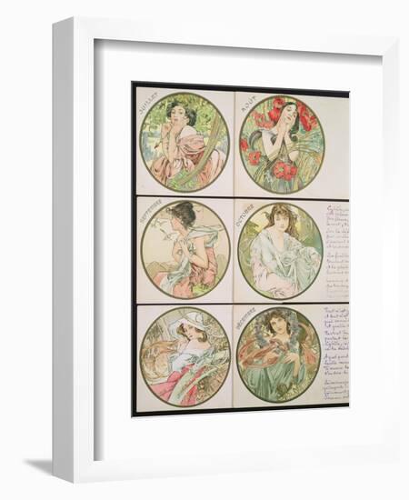 The Months, 1899-Alphonse Mucha-Framed Giclee Print