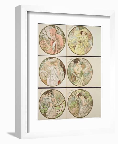 The Months, 1899-Alphonse Mucha-Framed Giclee Print