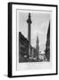 The Monument, City of London, 1817-J Greig-Framed Giclee Print