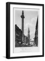 The Monument, City of London, 1817-J Greig-Framed Giclee Print