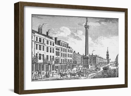 The Monument, City of London, c1755 (1903)-Thomas Bowles-Framed Giclee Print