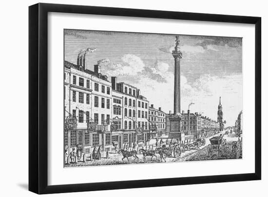 The Monument, City of London, c1755 (1903)-Thomas Bowles-Framed Giclee Print