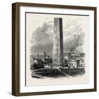 The Monument on Bunker's Hill, USA, 1870s-null-Framed Giclee Print