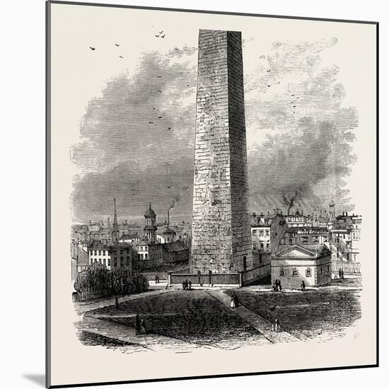 The Monument on Bunker's Hill, USA, 1870s-null-Mounted Giclee Print