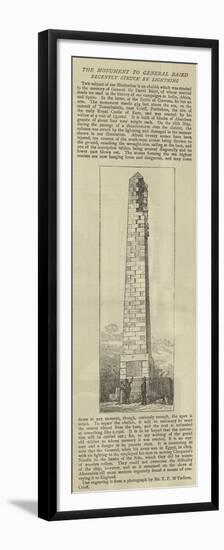 The Monument to General Baird Recently Struck by Lightning-null-Framed Premium Giclee Print