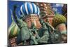 The Monument to Minin and Pozharsky in Front of St Basil's Cathedral in Red Square.-Jon Hicks-Mounted Photographic Print